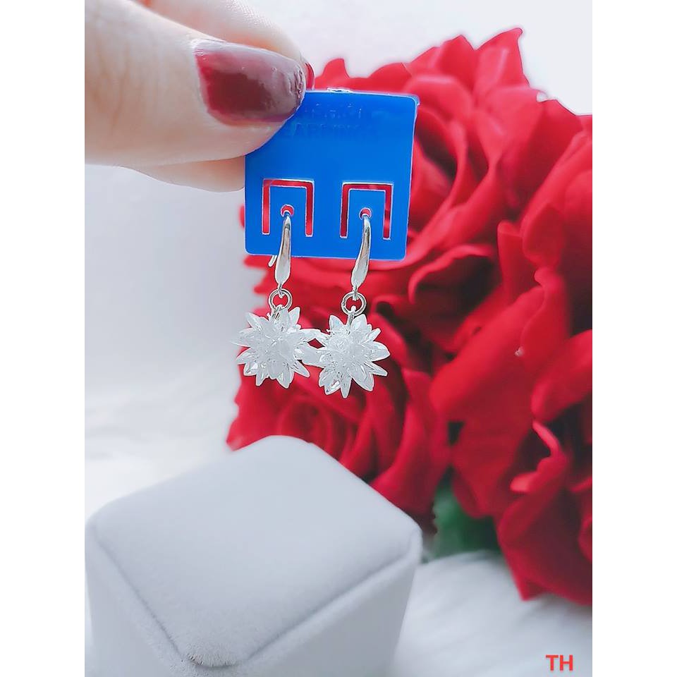 Bông tai bông tuyết bạc ta cho nữ