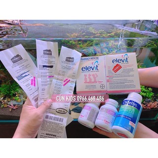 Vitamin Elevit bú (elevit breastfeeding) hàng chemist có bill & tem