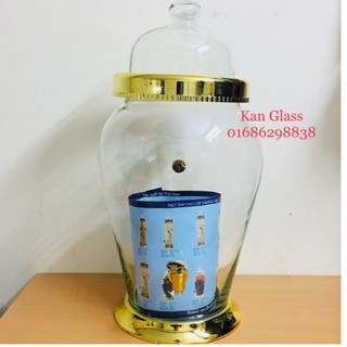 Bình ngâm sâm thủy tinh 12l van