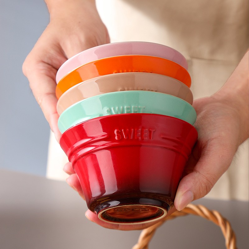 Bát cơm Sweet 11cm màu pastel p/c Le Creuset - Chén sứ cao cấp không chì, hàng tiêu chuẩn xuất Âu