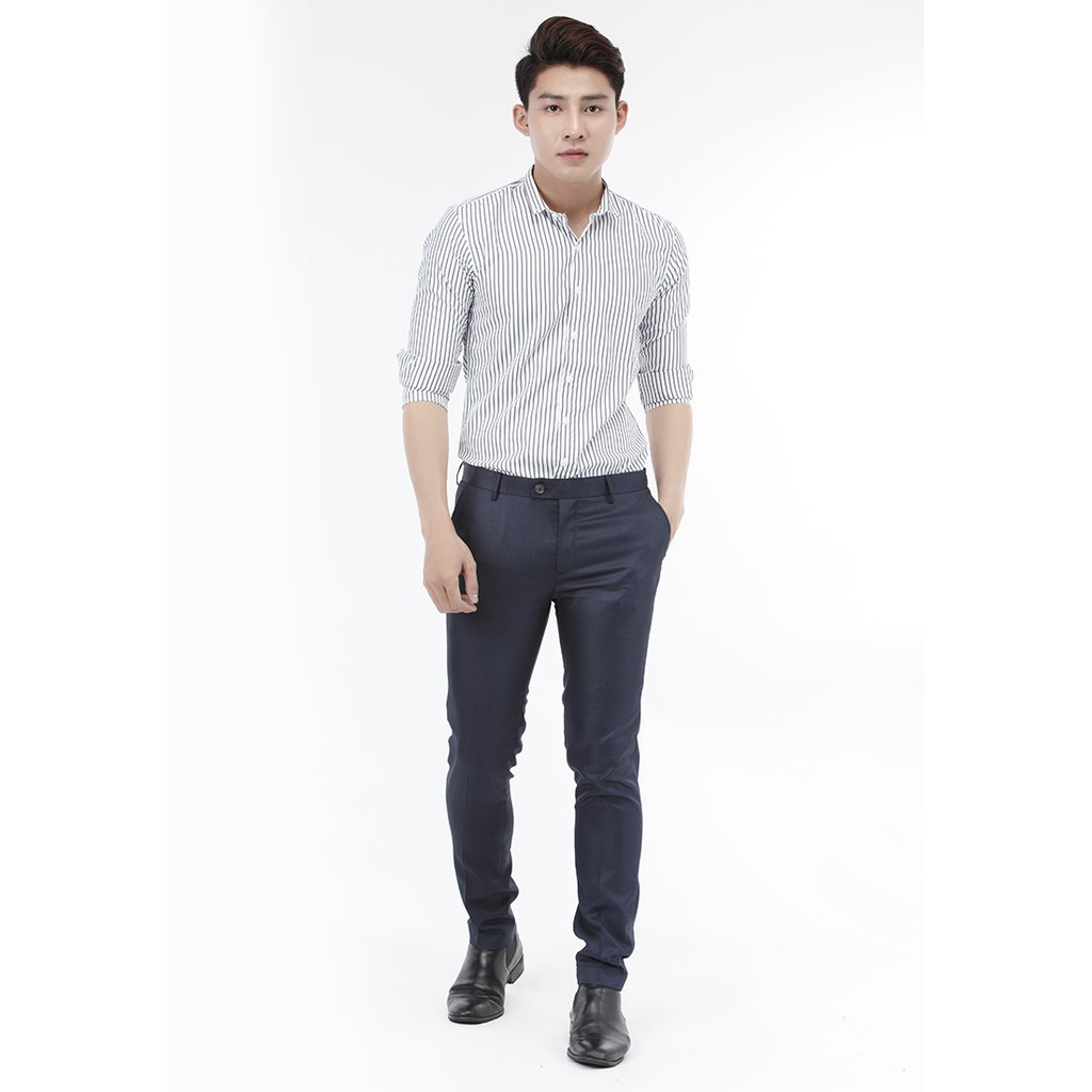 Quần tây Âu Titishop QTN63 phối túi màu xanh đen