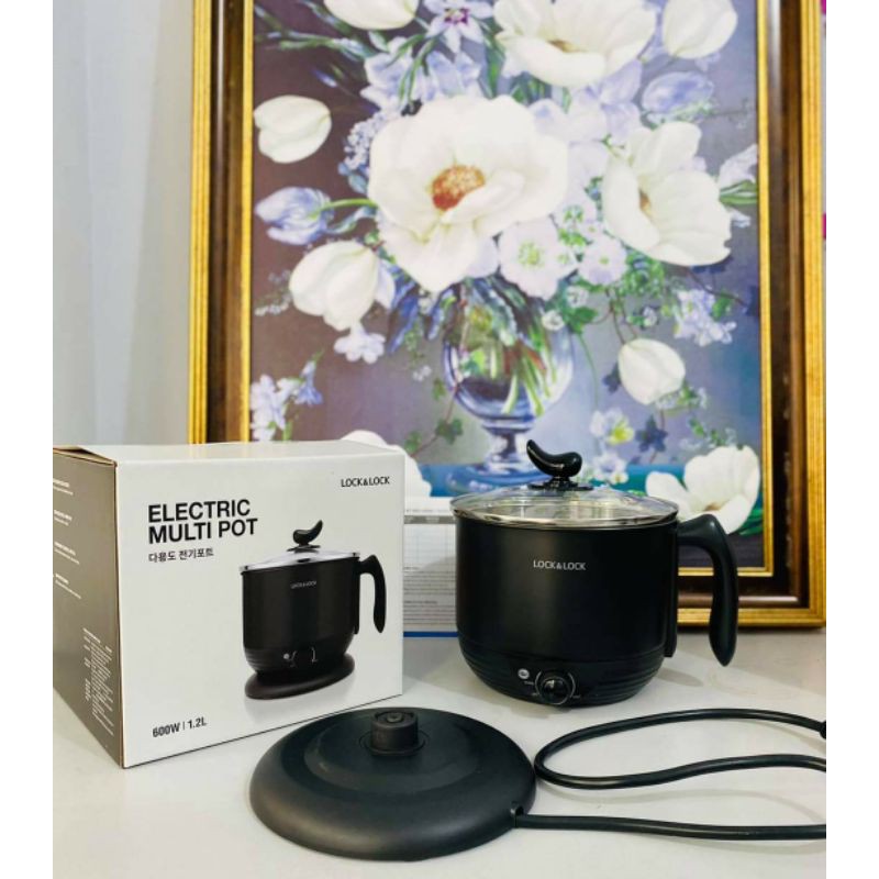 Ca Nấu Mì 𝓢𝓱𝓸𝓹 𝓣𝓲𝓮̣̂𝓷 𝓘́𝓬𝓱 Nồi Lẩu Điện Mini LOCK&LOCK Multi Pot 1.2L EJP316BLK