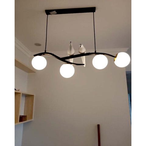 Đèn Thả bàn ăn hình chim 4 bóng Đèn thả đôi chim vàng anh