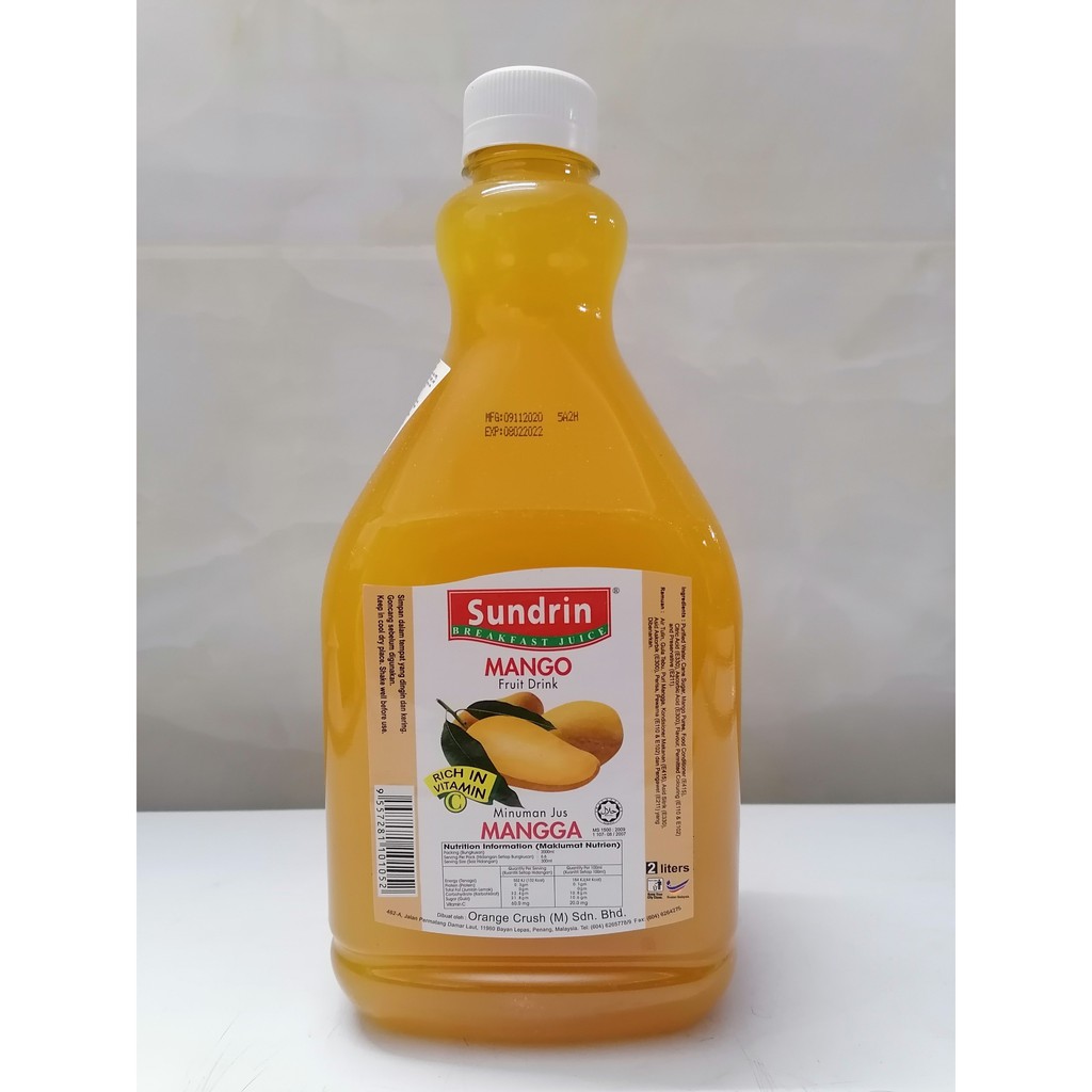 [2 Lít - XOÀI] Nước ép trái cây [Malaysia] SUNDRIN Mango. Fruit Drink (halal) (tmth-hk5)