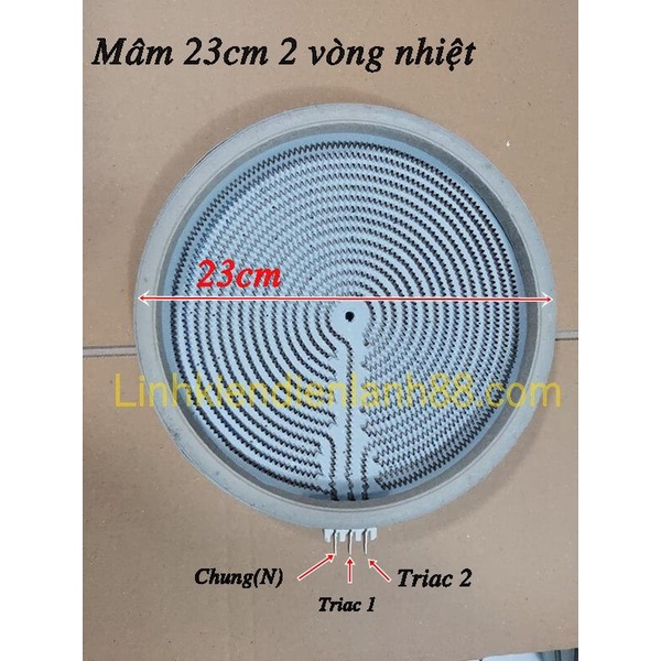 Mâm Nhiệt của Bếp Hồng Ngoại 23cm 2 Vòng Nhiệt Mới !