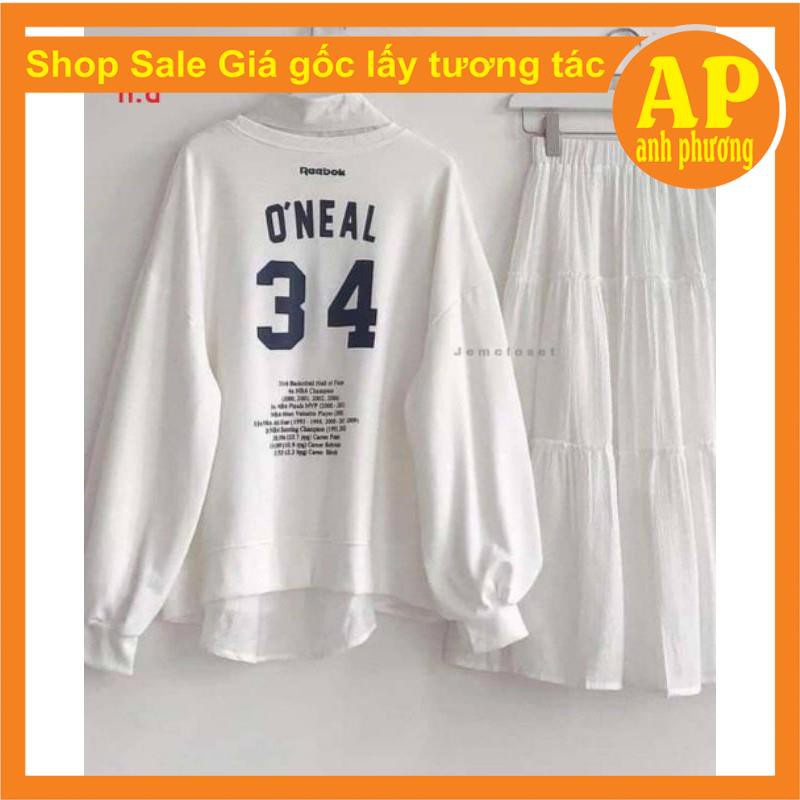 Sét áo phông sweater 34+ sơ mi + Chân váy 3 tầng ulizzangáo ngoài dài tay mix sơ mi trắng chất thô mềm và chân vays