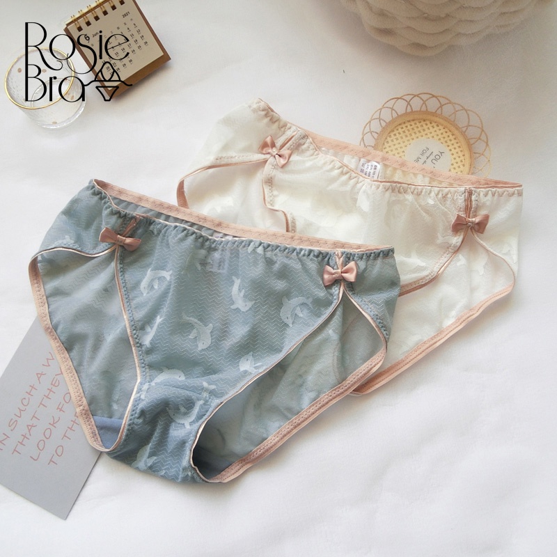 Quần Lót Ren Nữ Họa Tiết Cá Heo Mềm Mịn Thoáng Mát P309