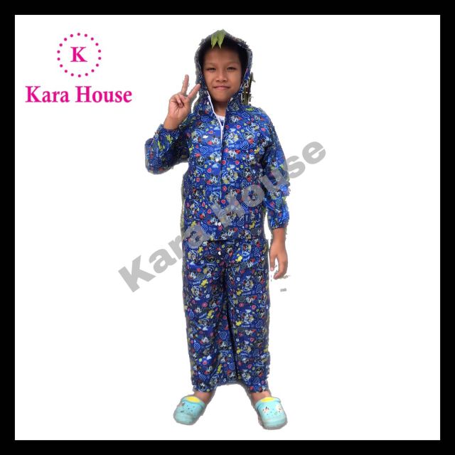 ÁO MƯA BỘ CHO BÉ VẢI DÙ CAO CẤP KARA HOUSE