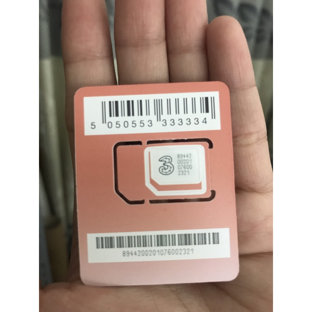 Sim 4G Du Lịch Châu Âu Three 30 ngày 12GB không giới hạn dung lượng