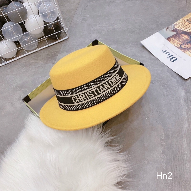 Mũ vành dạ đầu bằng đai dior hot hit siêu sang