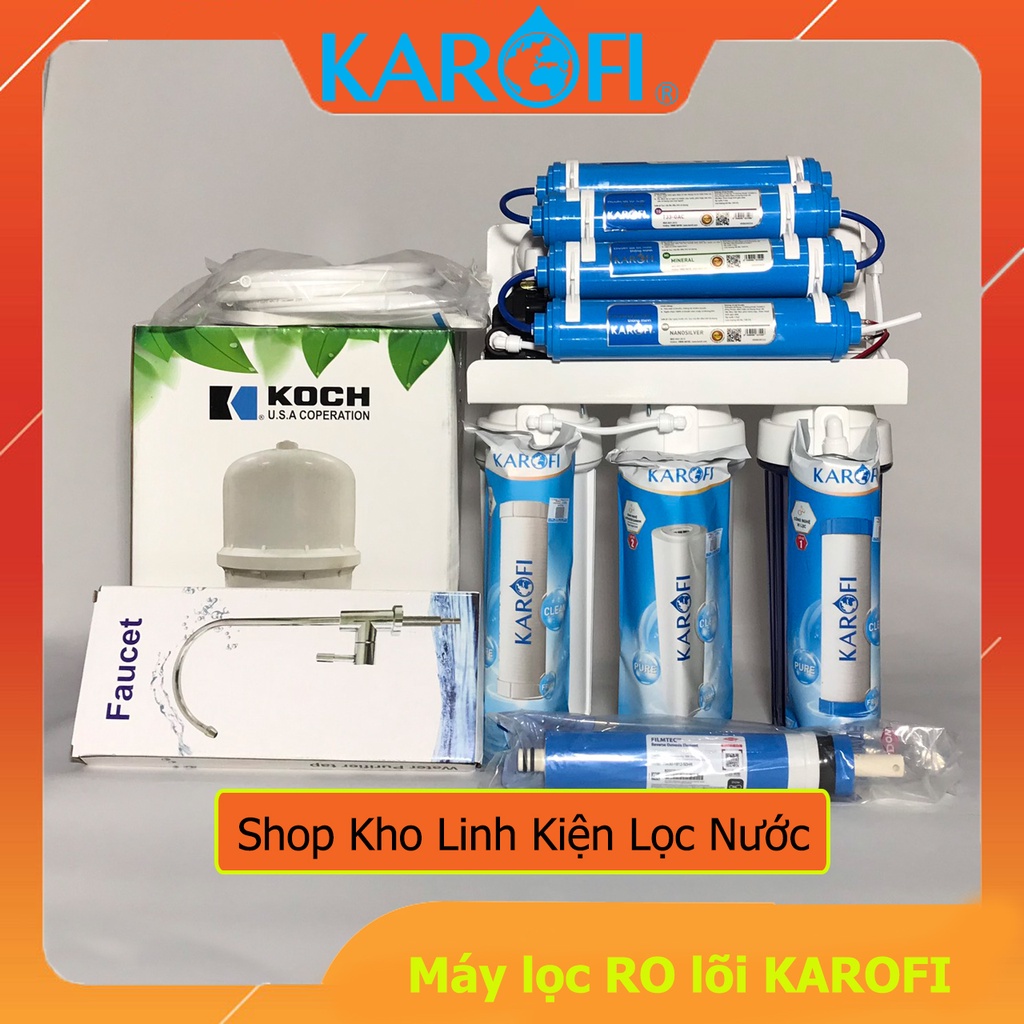 Máy Lọc Nước RO lõi Karofi 8-10 Cấp Lọc UV