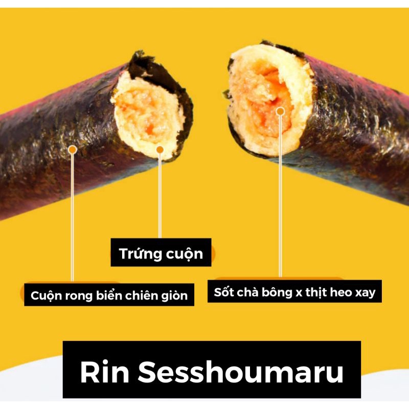 Thùng 90 thanh RONG BIỂN GIÒN MINI CUỘN CHÀ BÔNG x TRỨNG x RUỐC TÔM