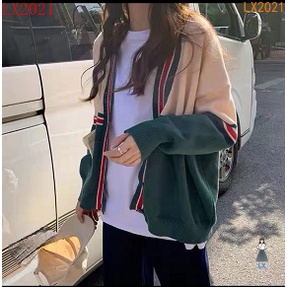 Áo khoác cardigan dệt kim dáng rộng thời trang cho nữ