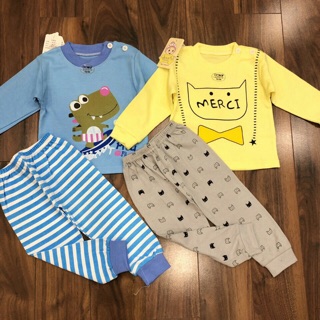 Bộ cotton dài tay cho bé