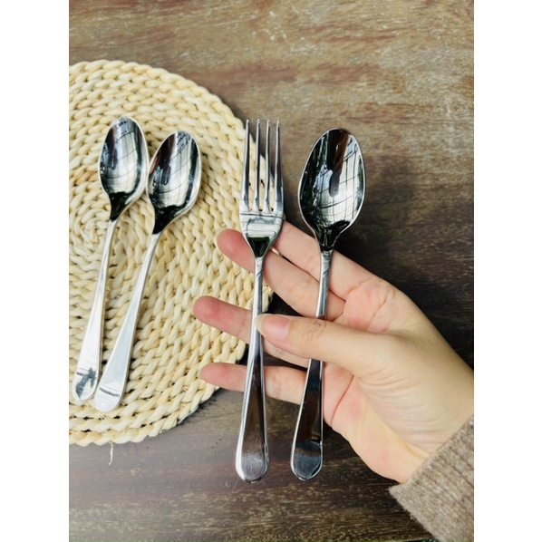 Set 5 Thìa, hoac 5 dĩa inox 18/10 cao cấp siêu xịn sò!!!