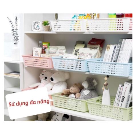 Khay chữ nhật cỡ A4 B5 đựng tài liệu, đồ dùng gia đình đa năng nhựa Song Long anhduonghomekit
