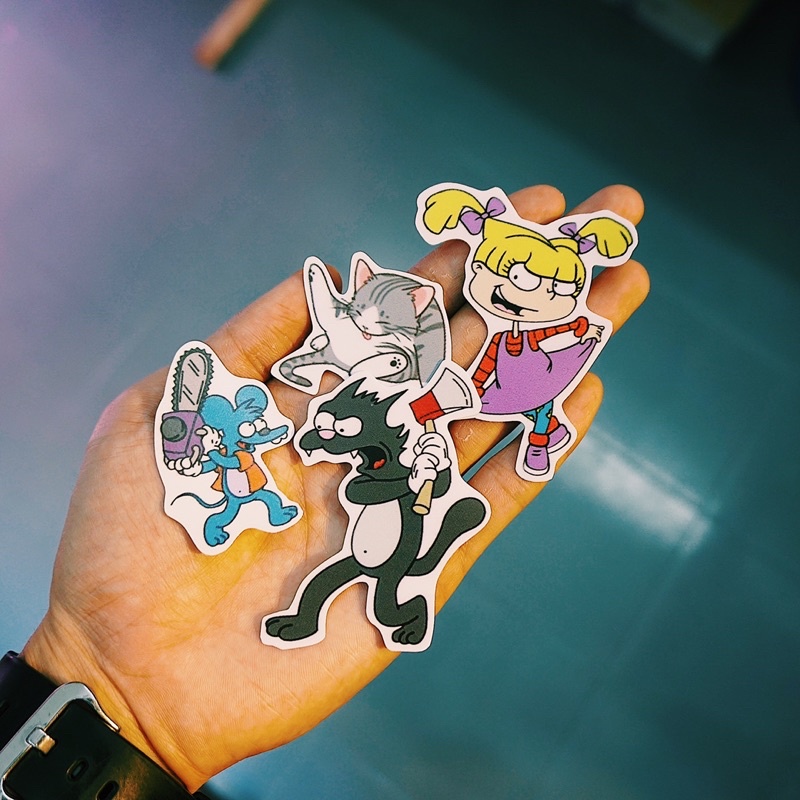 Sticker Cute chống nước, hình dán mũ bảo hiểm, dán xe, điện thoại, laptop – Nghiện Sticker