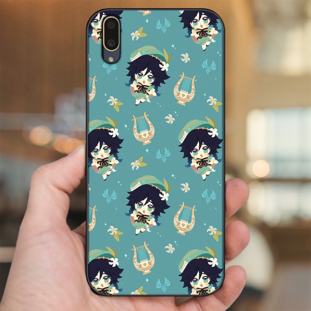 Ốp lưng Vivo V11 viền đen in hình Venti Genshin Impact