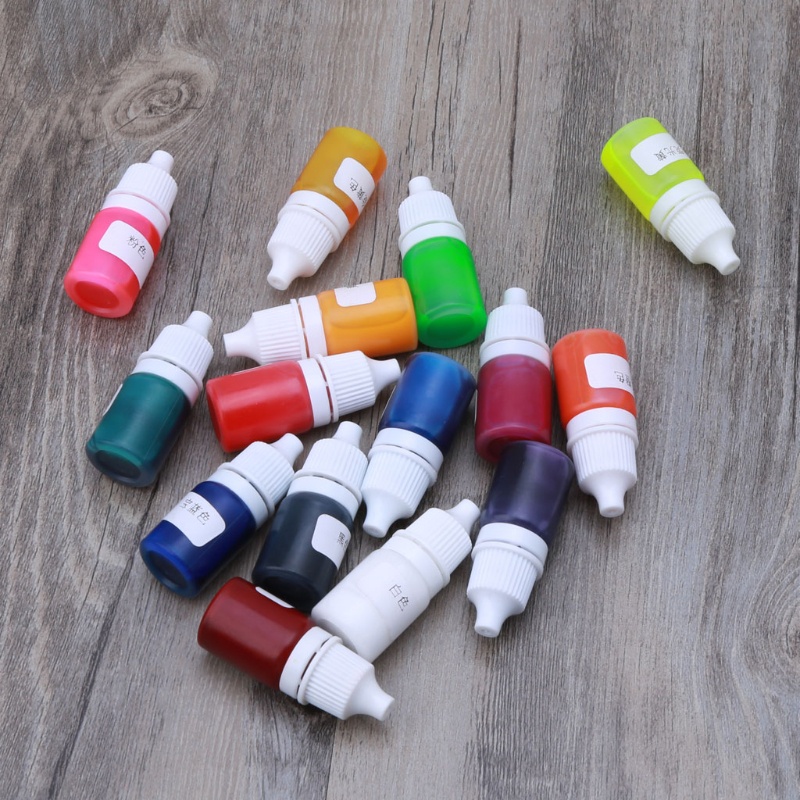 Bảng Màu 15 Màu Sắc Epoxy Resin Dạng Lỏng Dùng Để Nhuộm Màu Trang Sức