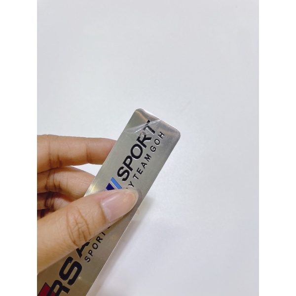 Tem nhôm chịu nhiệt tên các hãng xe hơi oto, có sẵn keo dán mặt sau