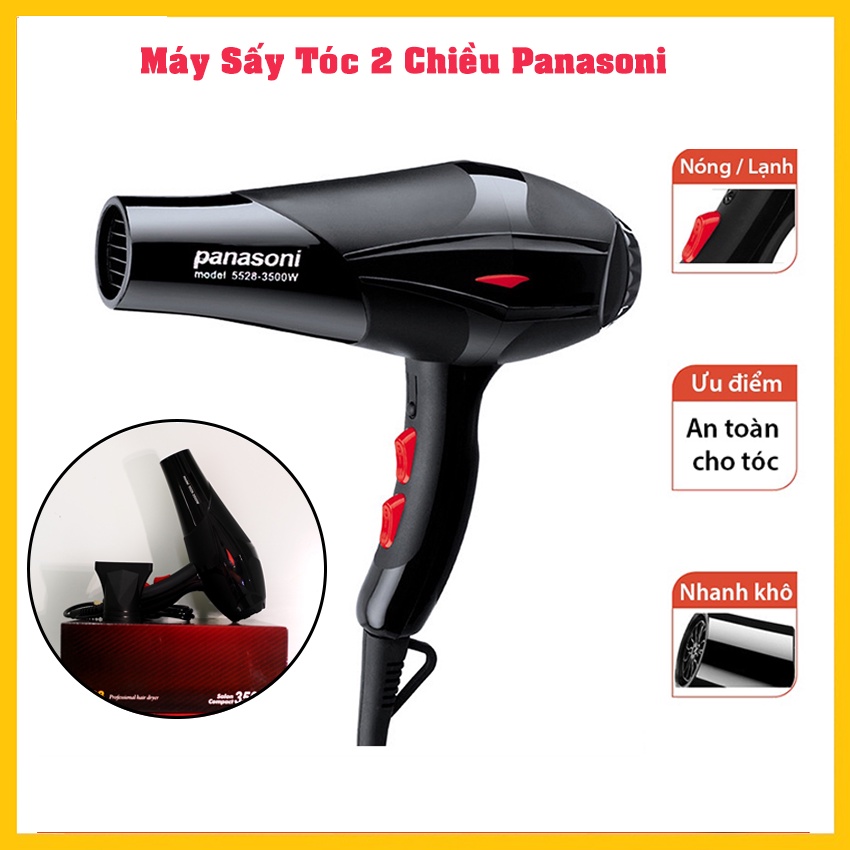 Máy sấy tóc công suất lớn 3500W sấy tạo kiểu 2 chiều nóng, lạnh tặng kèm đầu sấy