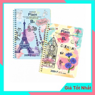 Sổ lò xo 200 trang KLONG B6 Plain ruột trơn 70/76; MS: 985
