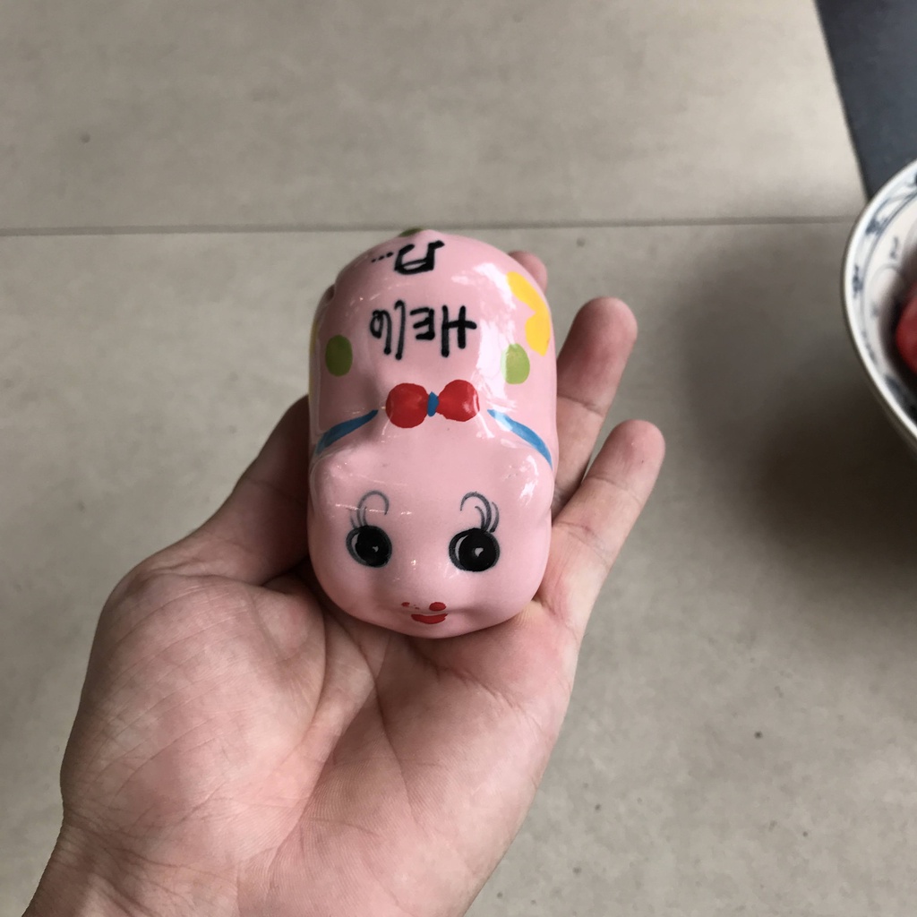 HEO ĐẤT mini , heo đất tí hon cho mẹ và bé, có lỗ nhét tiềnnn sau mông, kích thước 5*8cm