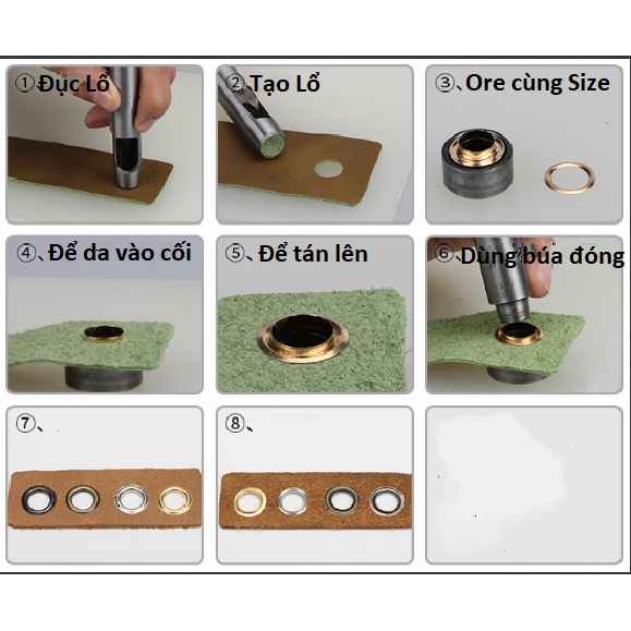 Cối đóng Ore  đóng bằng tay - dụng cụ làm da handmade