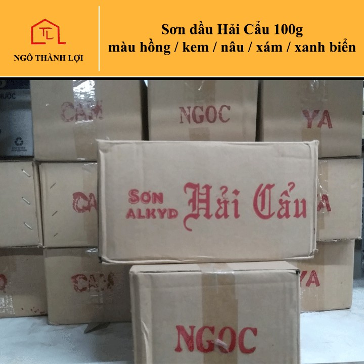 Sơn dầu 100g màu hồng / kem / nâu / xám / xanh nước biển, sơn hải cẩu