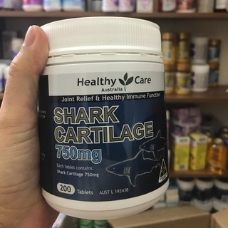 Viên uống sụn vi cá mập Úc SHARK CARTILAGE 750MG, Lọ 200 viên