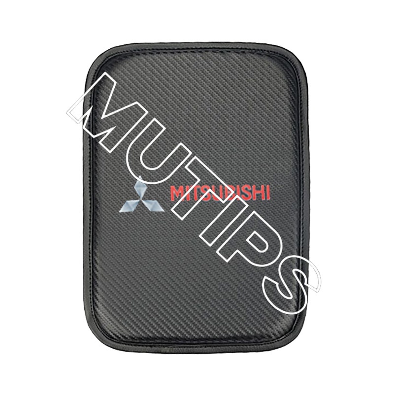 Đệm Sợi carbon Bảo Vệ Hộp Tỳ Tay Xe Hơi Mitsubishi Xpander Mirage Kuda Lancer Pajero Outlander Attrage