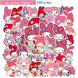 Bộ 50 Miếng Dán Họa Tiết Hoạt Hình My Melody - Series 01 Sanrio Độc Đáo Diy