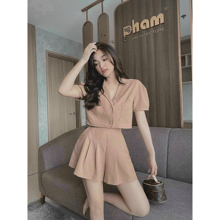 [FREE SHIP] SÉT VEST CHÂN VÁY NGẮN TRẺ TRUNG NĂNG ĐỘNG SIÊU HOT