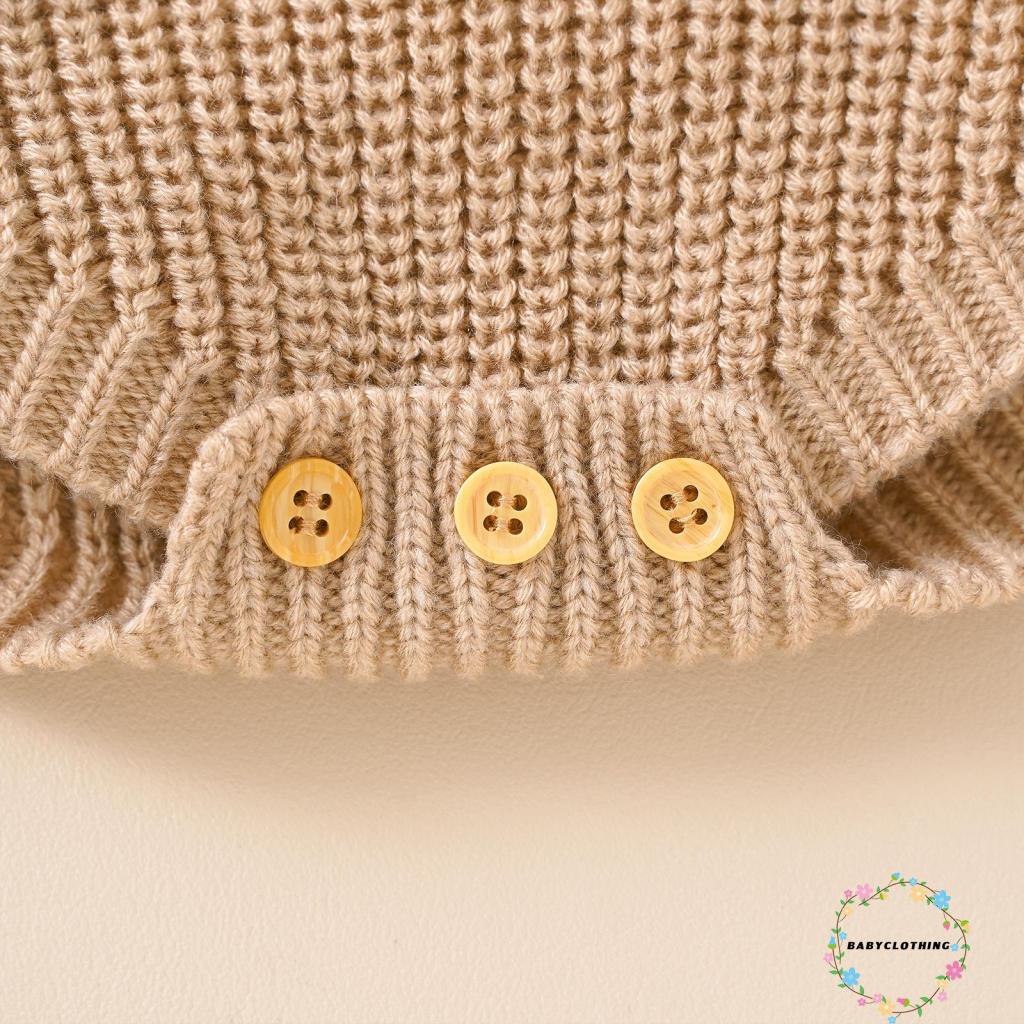 Set Áo Liền Quần Dài Tay Cổ Tròn + Mũ Cho Bé Gái