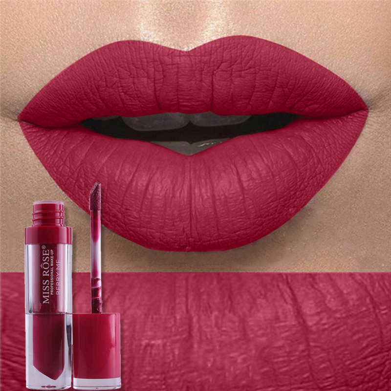 24 Color Liquid Waterproof Long-lasting Matte Lipstick Non-stick Cup Lip Gloss Makeup