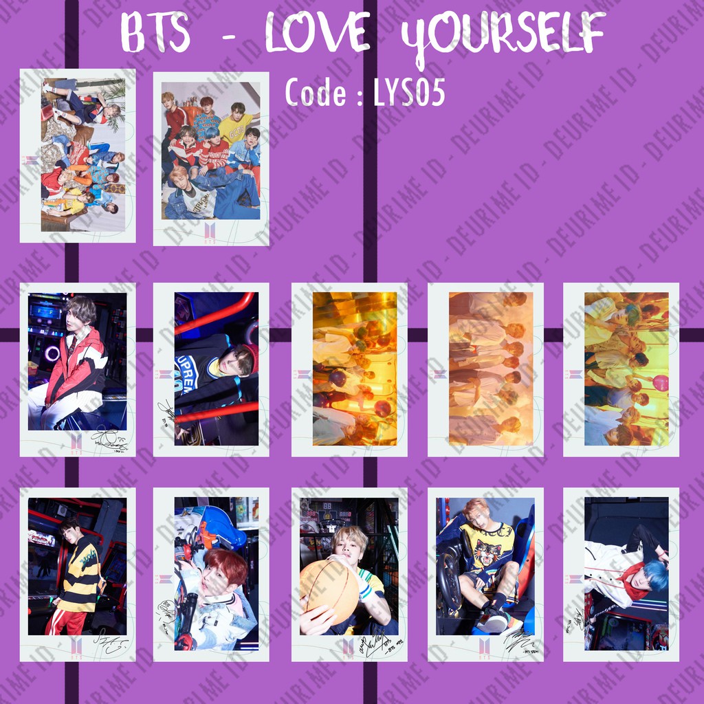 Polaroid Thẻ Hình Nhóm Nhạc Bts Love Yourself Her (dna) + Ttd All Member