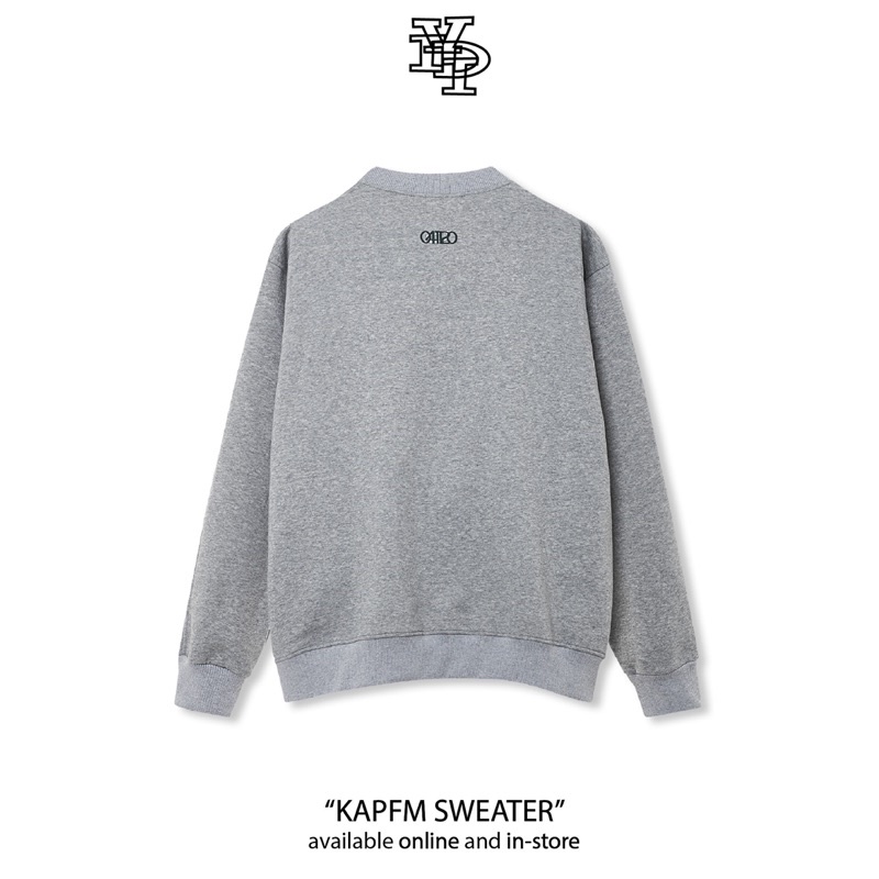 [Mã 12FASHIONSALE1 giảm 10K đơn 50K] KAPFM SWEATER (Áo tay dài màu xám) | BigBuy360 - bigbuy360.vn