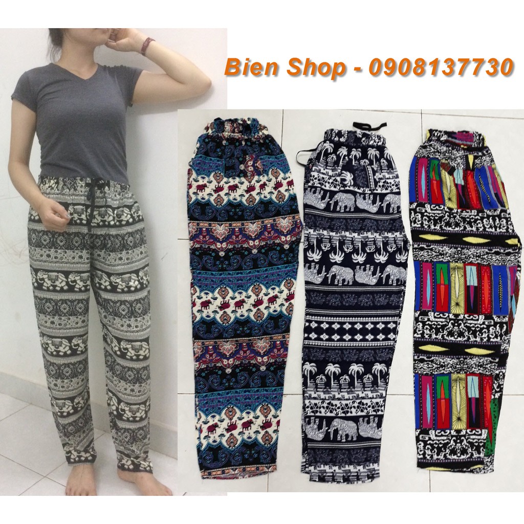 [Combo sỉ] 3 quần alibaba lanh Thái, ống đứng (được chọn màu)