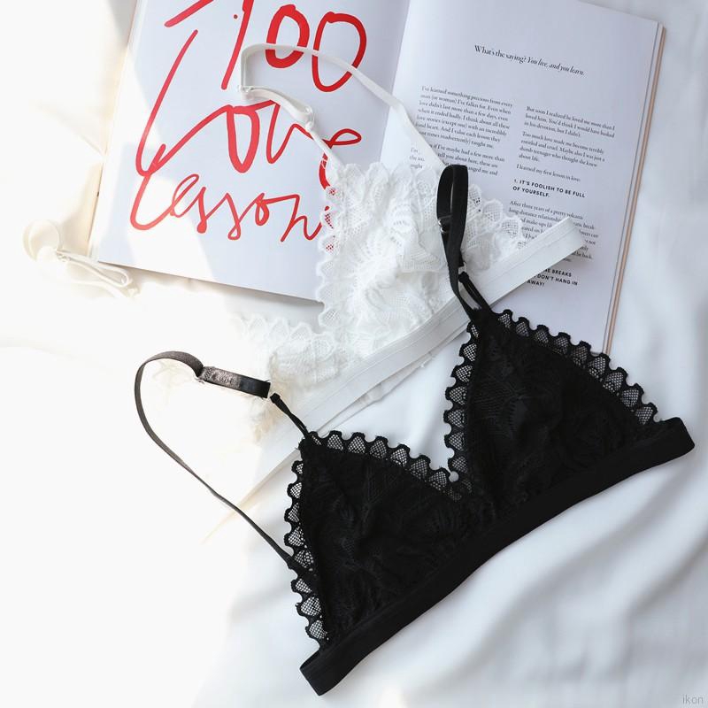 Áo ngực ren không gọng màu trơn cho nữ