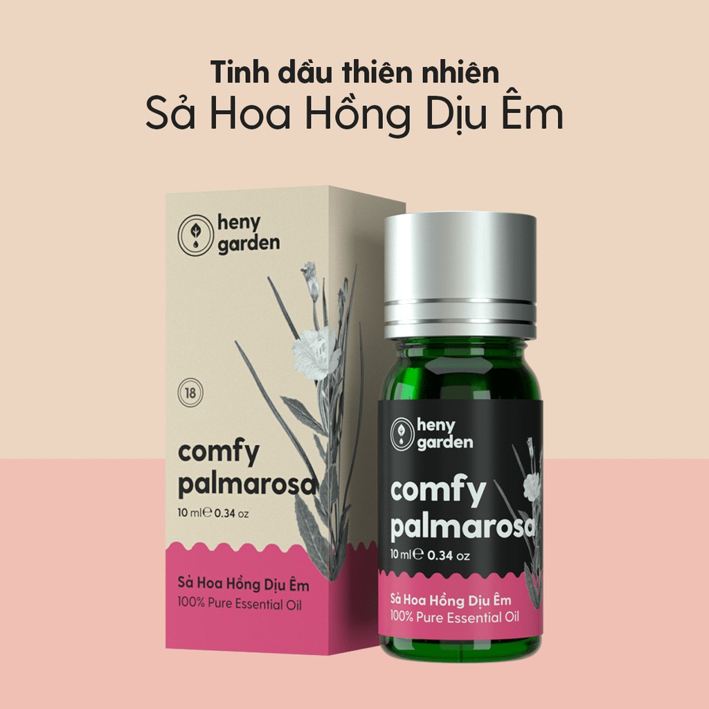 Tinh Dầu Sả Hoa Hồng (Sả Rêu) Organic Thiên Nhiên Nguyên Chất Đậm Đặc Xông Thơm Phòng, Làm Nến Thơm HENY GARDEN