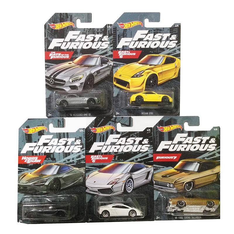 Hot Wheels Bộ 5 Xe Hơi Mercedes Ford Mustang Nissan McLaren Tỉ Lệ 1/64