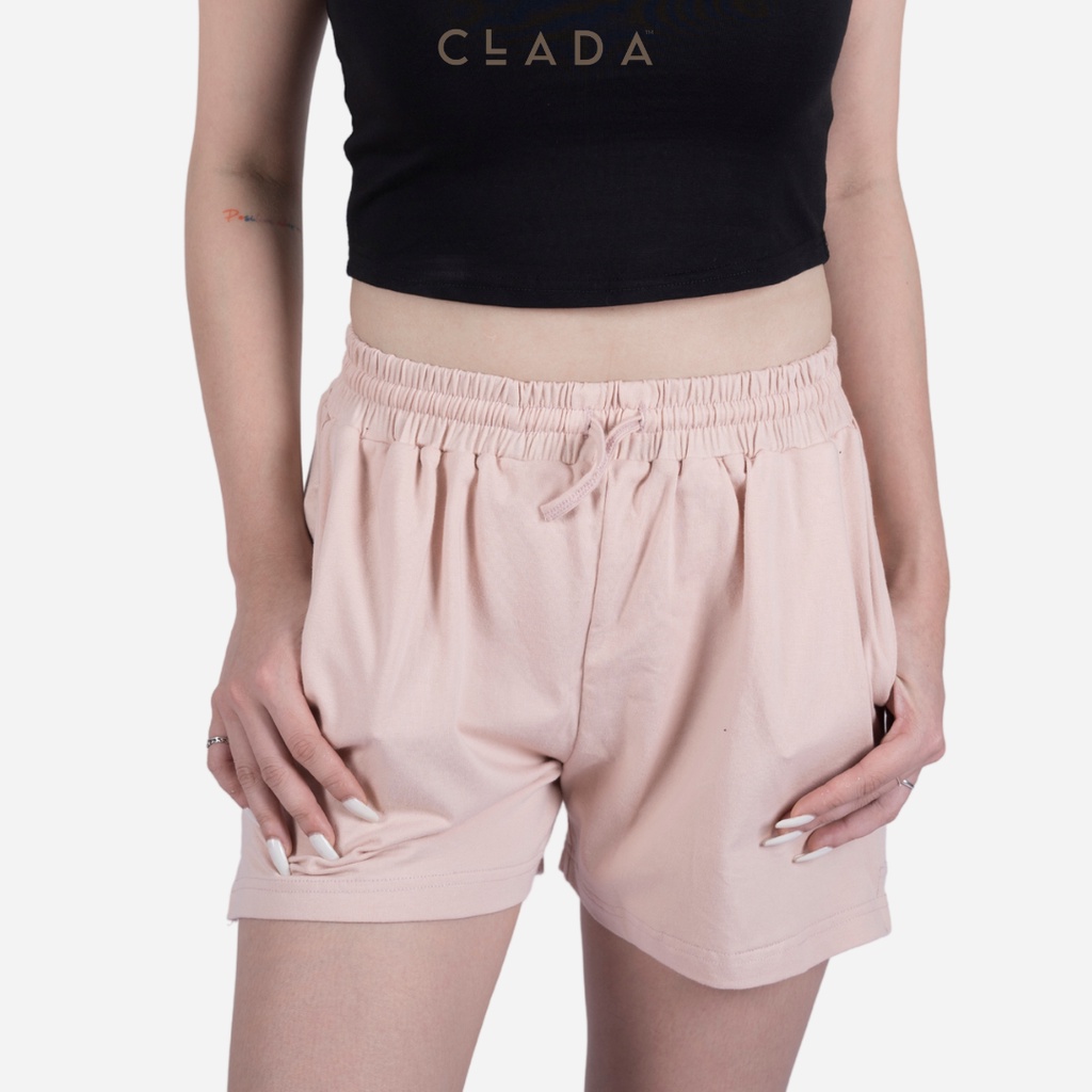 Quần short co giãn thương hiệu CLADA - Baby Pink