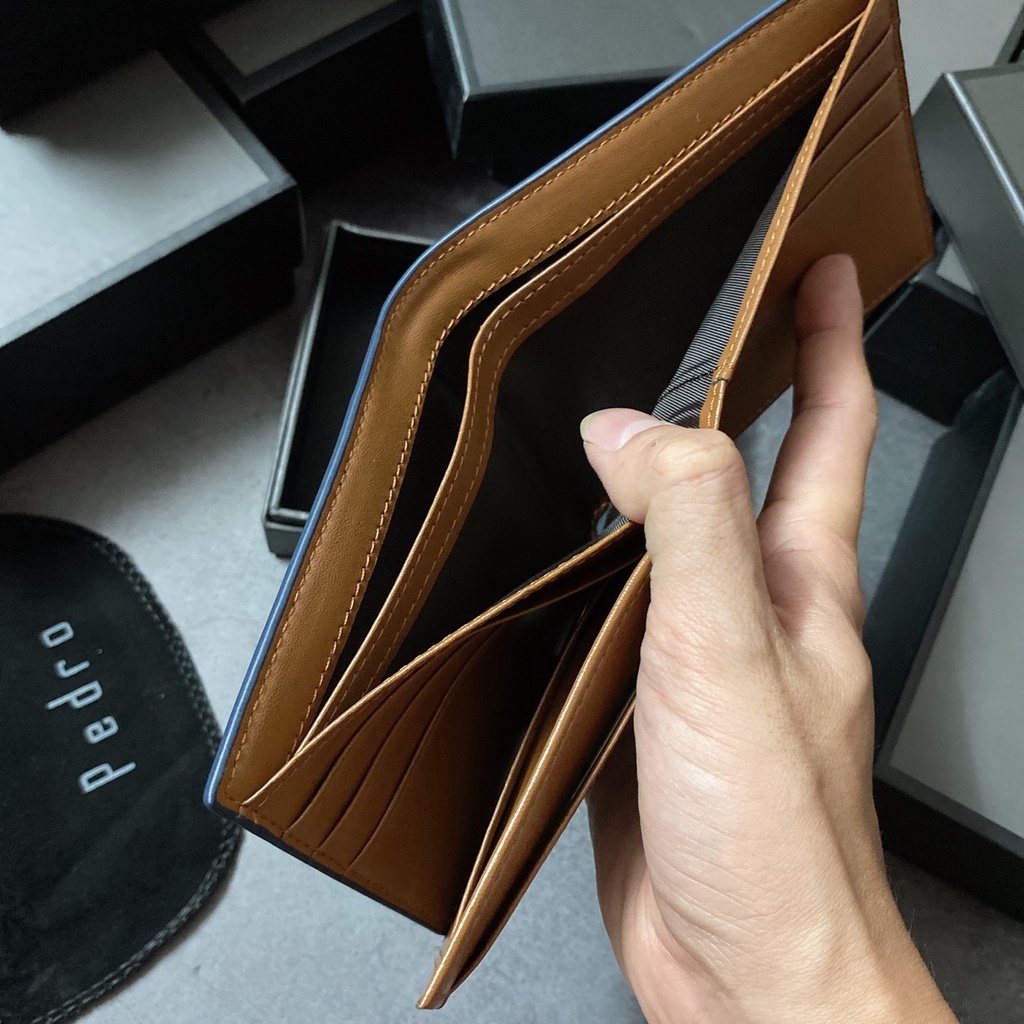 Ví ngắn nam sọc caro đứng - V365
