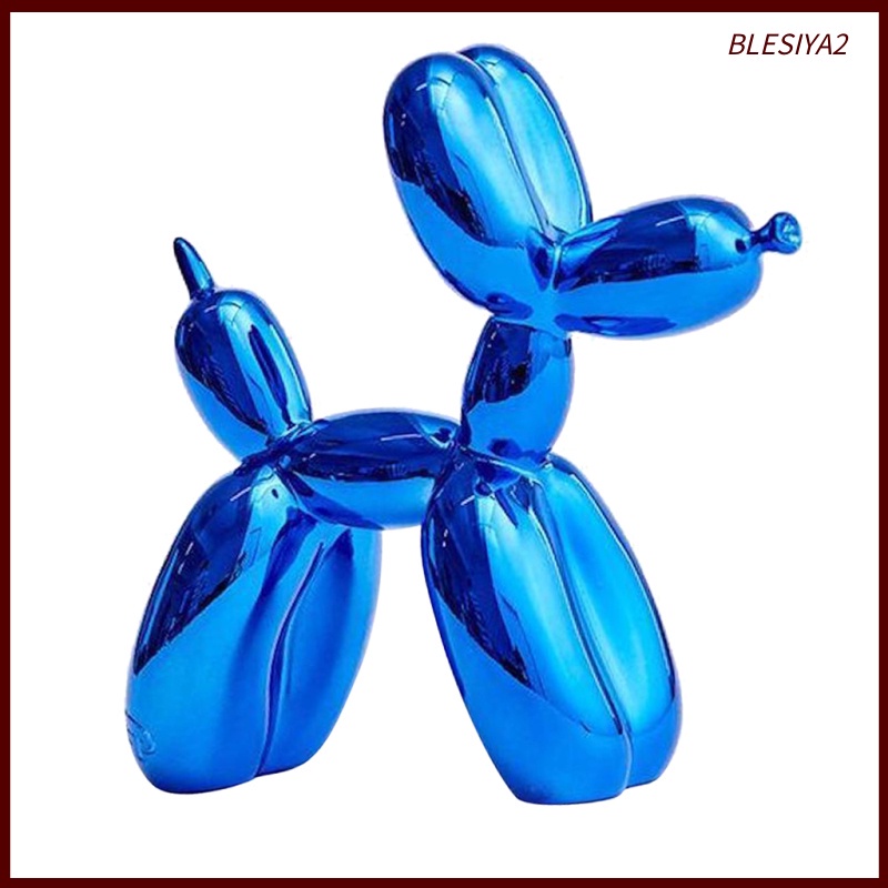 Resin Arts Crafts Balloon Dog Figurine Statue Balloon Dog Kids Toy Gift Blue