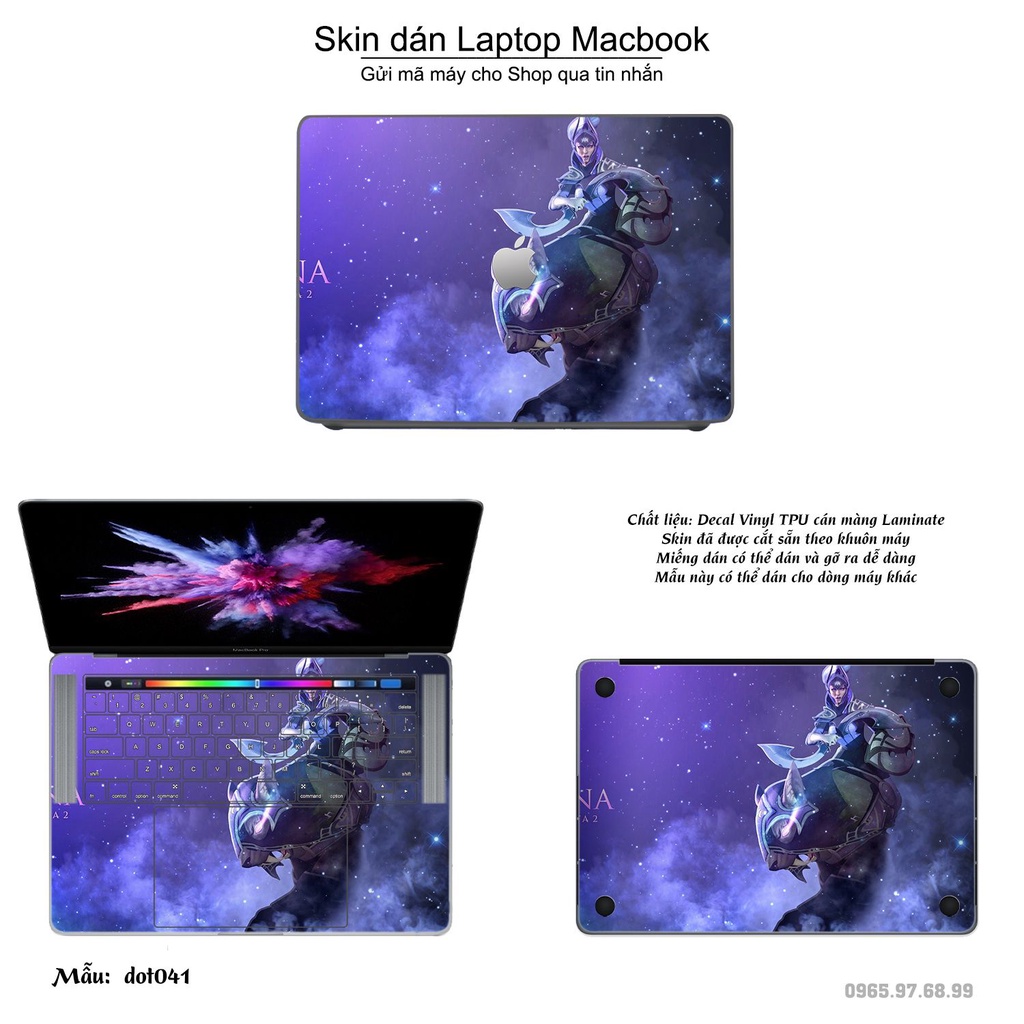 Skin dán Macbook mẫu Dota 2 (đã cắt sẵn, inbox mã máy cho shop)