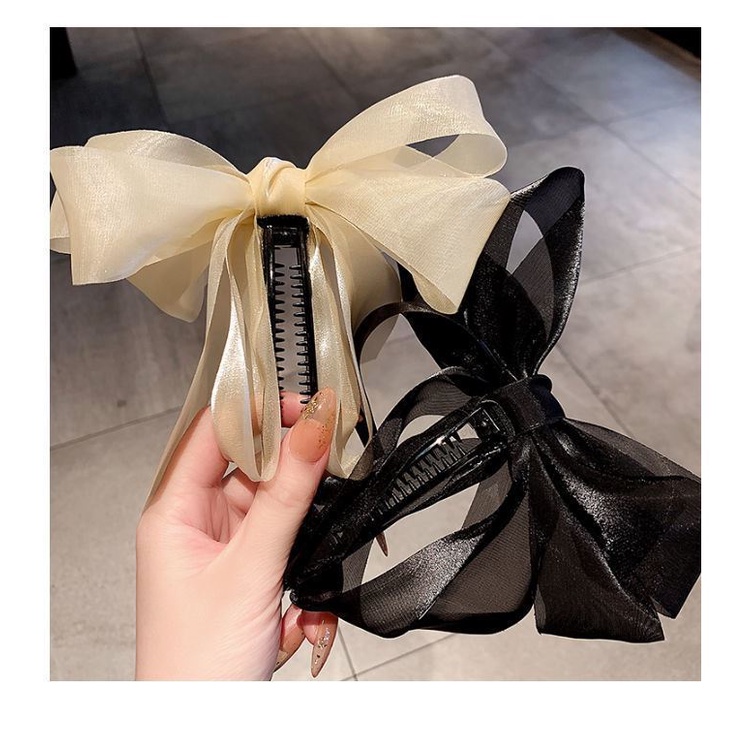 Kẹp Tóc Nơ Chất Liệu Lụa Thiết Kế Thời Trang Cho Nữ