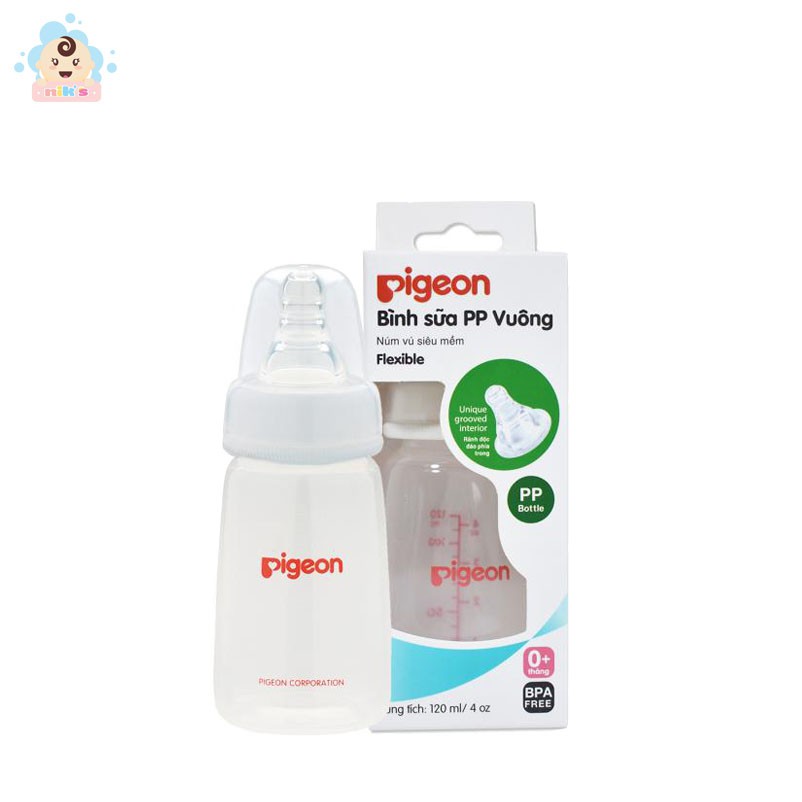 Bình Sữa PIGEON PP Vuông cho bé