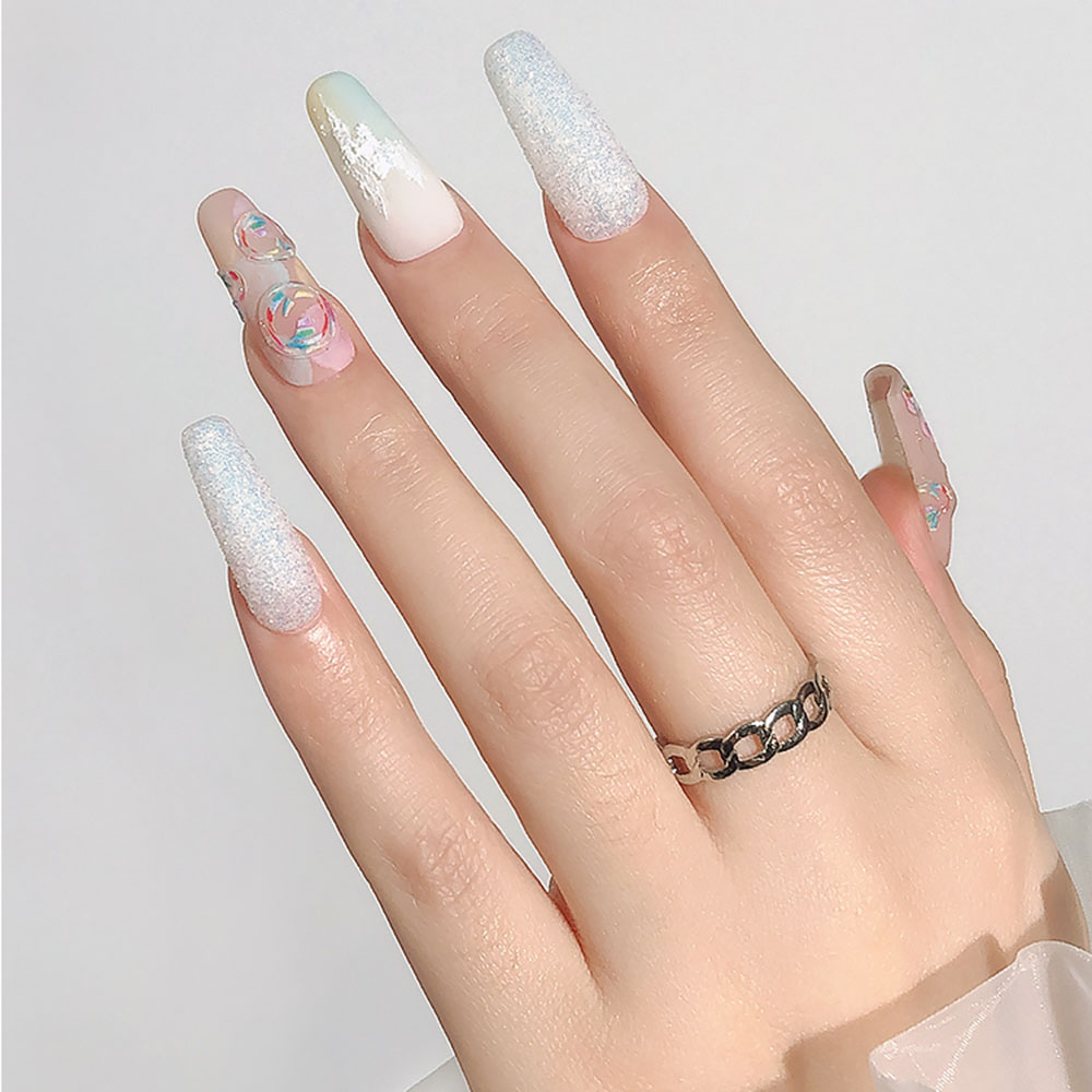 (Hàng Mới Về) Nhãn Dán Trang Trí Móng Tay 5D Trong Suốt Diy