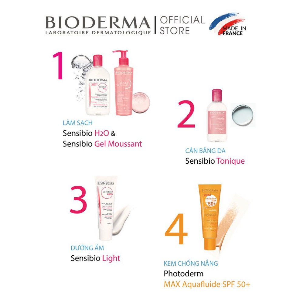 Gel rửa mặt tạo bọt cho da nhạy cảm Bioderma Sensibio Gel Moussant - 200ml mã 7565
