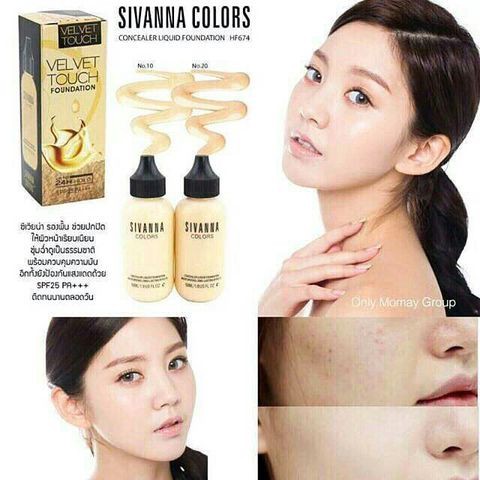 KEM NỀN LỎNG SIVANNA COLORS VELVET TOUCH FOUNDATION